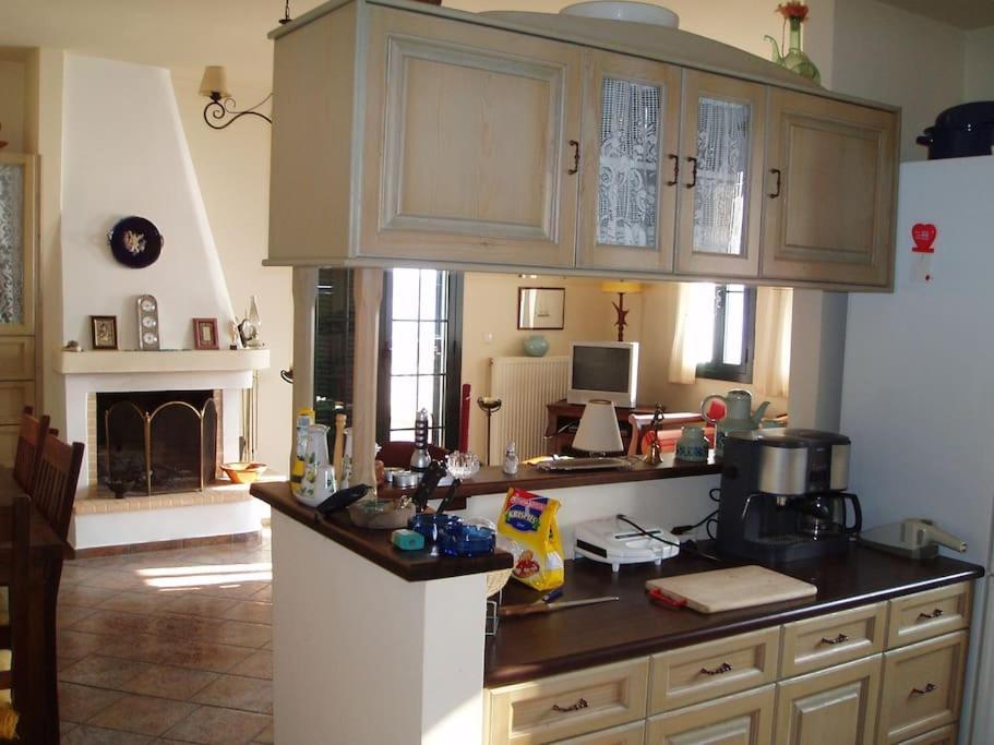 Villa With Breathtaking Views And Private Beach Agios Dimitrios  Zewnętrze zdjęcie